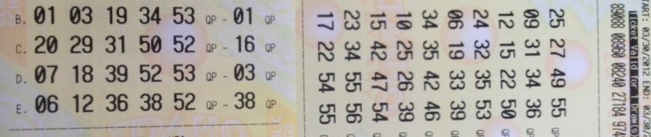 Mega Millions Lotto Ticket